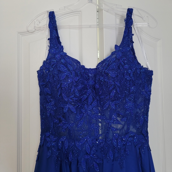 Royal Blue Graduation Dress - Picture 3 of 6